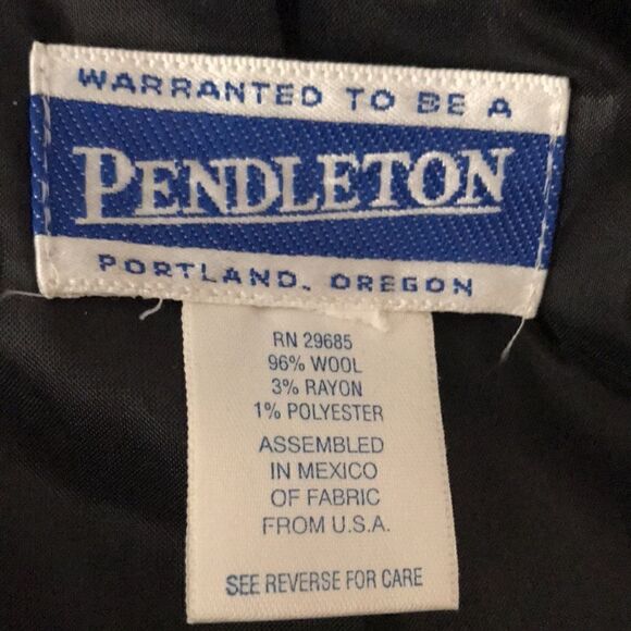 Pendleton Wool Blend Black Gold Metallic/Color Windowpane Plaid Size 12/14 - Picture 7 of 8